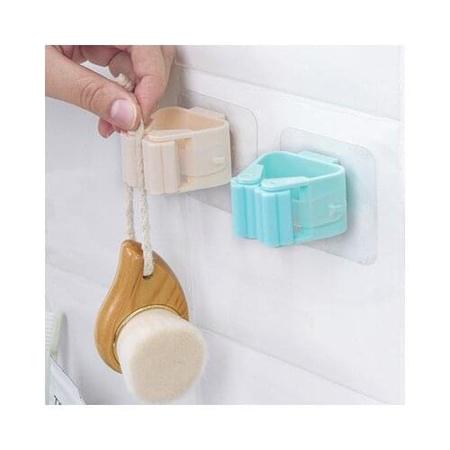 1Pcs Mop Holder Wall Mounted Mop Organizer Holder Brush Broom Hanger Home Storage Rack Kitchen Bathroom Strong Hooks