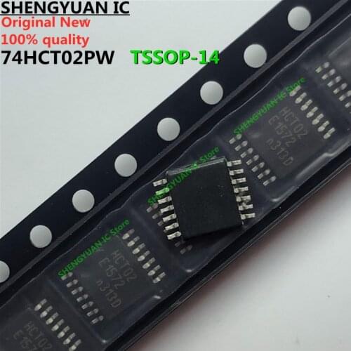 10pcs/lot 74HCT02PW HCT02 TSSOP-14 74HCT02 Quad 2-input NOR gate 100% new imported original 100% quality