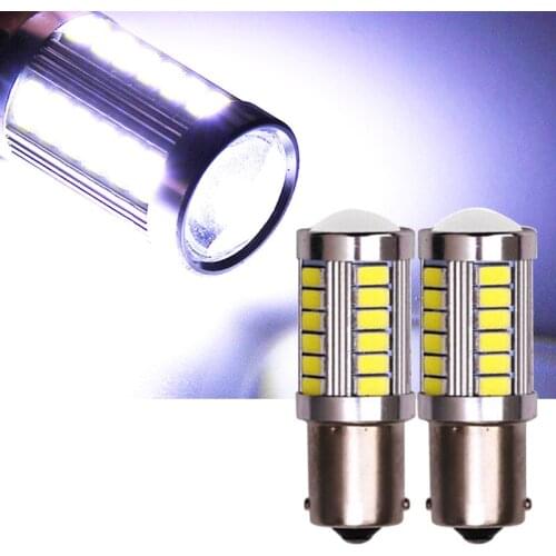 100pcs Car 1156 BA15S 5630 33SMD LED high power led Reverse Lights Auto P21W tail lamp bulb DC 12V white red 6000k for toyota
