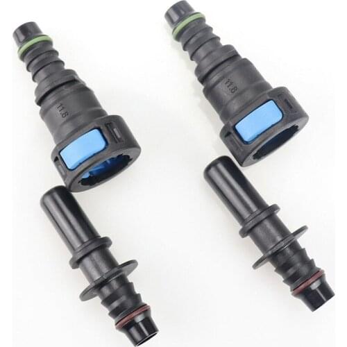 2 Pairs Car Fuel Line Quick Connect Release Disconnect Connector Gas Universal Accessories 11.8mm SAE 3/8\\\"