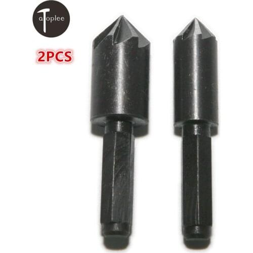 Hot 2PCS 10mm,13mm Hex shank Chamfer End Wood Cutter Drill Bit 1/4" Shank Woodworking Tools Drill Tool