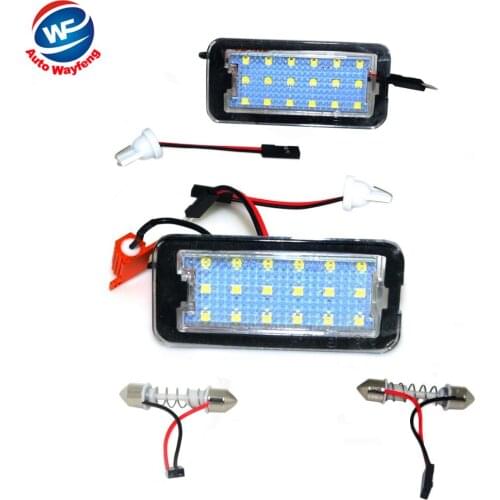 2Pcs/Set LED License Plate Lamp Light for FIAT 500 500C 2009-2015 Car Styling Error Free Canbus Pure White