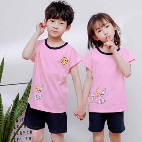 2020 Summer Children Sleep Sets Pajamas Boys Cotton Nightwear Baby Girl Clothes Suit Cartoon Pyjamas Kids Pijama Infantil Teens