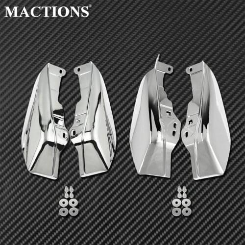 2xMotorcycle Mid Frame Heat Shield Air Deflector Trim Chrome Plastic For Harley Touring 2006-2019 Electra Road Street Glide FLRT