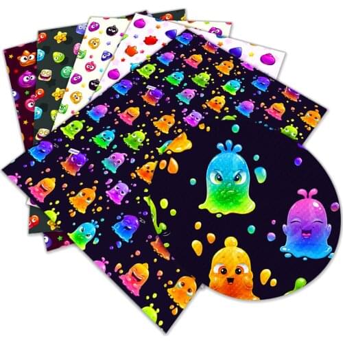 30 cm x 136 cm Candy Printed Synthetic Leather for DIY Handbags DIY Materials