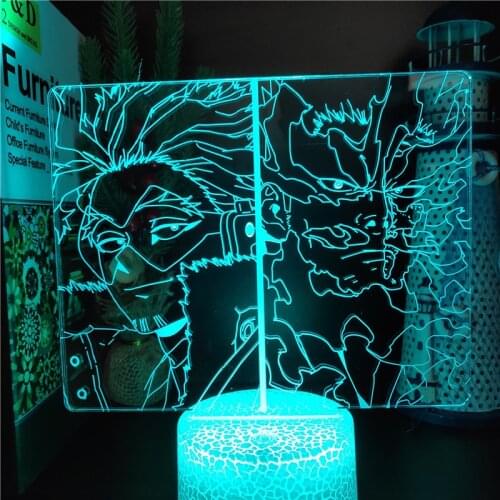 MY HERO ACADEMIA Hawks Endeavour Acrylic 3d Lamp Anime Boku no Hero Academia LED Nightlight Bedroom Decor Kid Lampara Manga Gift