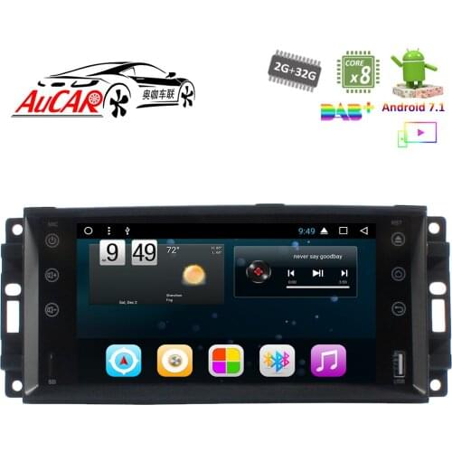 Android 7.1 7" Car DVD Player GPS Navigation system for Jeep Universal 2007 - 2012 HD Bluetooth Radio WIFI 4G Stereo IPS audio