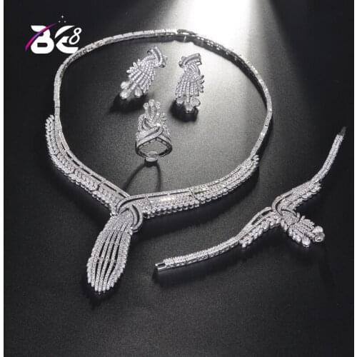 Be 8 Hotsale African 4pcs Bridal Jewelry Sets New Fashion Dubai Jewelry Set for Women Wedding Party Accessories Design S207