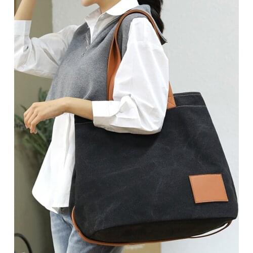 2021 Big Tote Women Bag Brands Female Shoulder Bag Designer Women Luxurious Handbags Leisure High Capacity Canvas Messenger Bag