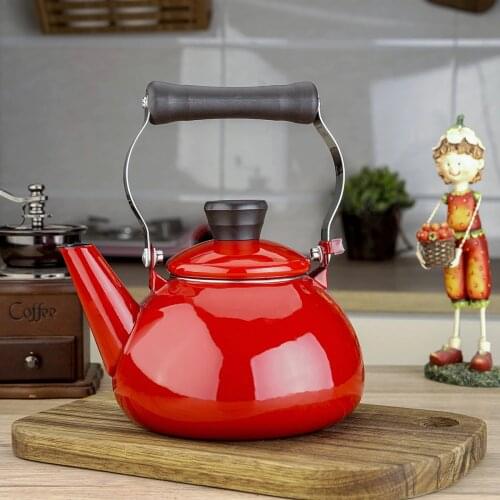 Japanese style originally thickened porcelain enamel tea kettle flower pot cold water kettle health teakettle 1.5L