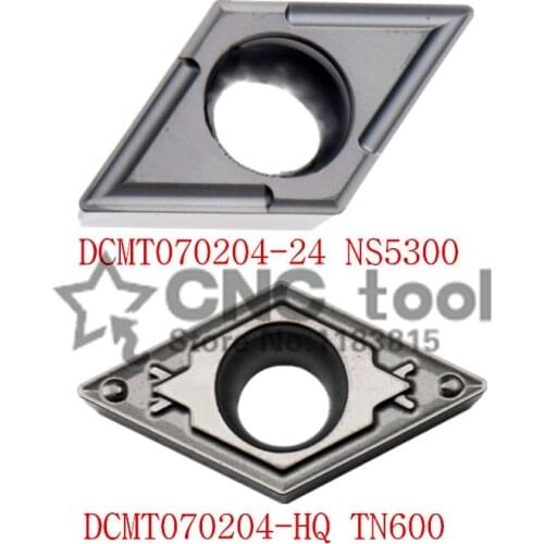 DCMT070204-24 NS5300 DCMT070204-HQ TN600 Cutter Cermet Medium And Fine Steel Parts Have Good Finish Tungsten Carbide Inserts