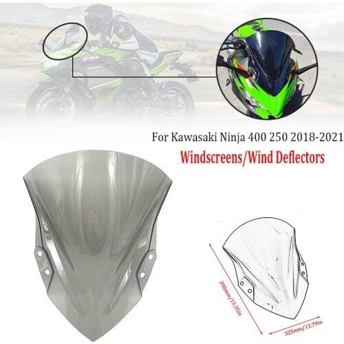 For Kawasaki Ninja 400 250 2018-2020 Windscreen Windshield Motorcycle Double Bubble Ninja 400 Ninja 250 2018 2019 2020 2021 NEW