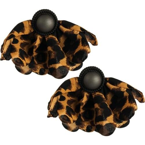 Dvacaman Leopard Print Cloth Earrings Women Winter Resin Drop Earrings Lady Party Dangle Earrings Jewelry Wholesale Christmas