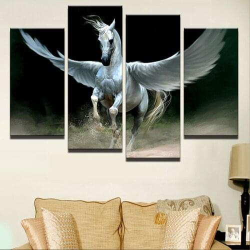 Fantasy horse 4pcs 5D Diy diamond embroidery diamond Painting full square round diamond mosaic wedding decorationsZP-2218