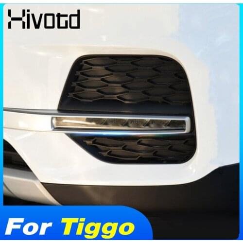 Hivotd Daytime Running Light Turn Signal Lamp DRL Exterior Accessories Car Modification Strip Parts For Chery Tiggo 4 2019 2020