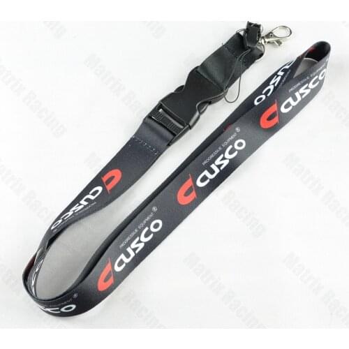 JDM Style CUSCO Logo Lanyard Cellphone JDM Refitting Racing Car Keychain ID Holder Mobile Neck Strap with Quick Release