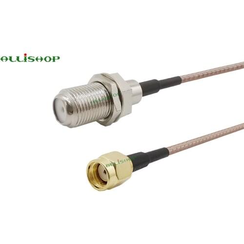 ALLiSHOP 0-6Ghz wifi pigtail RP-SMA male to F type female connector RF Coaxial jack plug low loss RG316 cable