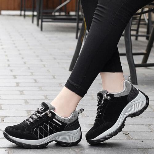 Sneakers for Women Autumn Spring Casual Lace-up Shock-absorbing Non-slip Shoes Woman Lady Sport Shoes Walking Running Trainer