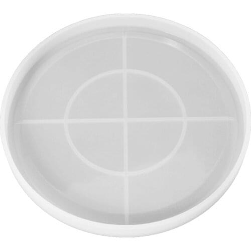 Round Mold DIY Epoxy Resin Glue Silicone Mold Jewelry Storage Box Tray Decoration Plate Coaster