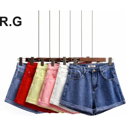 RG Fashion Women Short Jeans Summer High Waist Denim Shorts Ladies Casual Female Short Pants Plus Size XL 2018 New