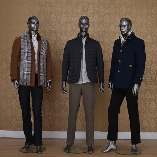 Top Grade High Gloss Black Manikin Model Full Body Fiberglass Male Mannequins For Fashion Store Display