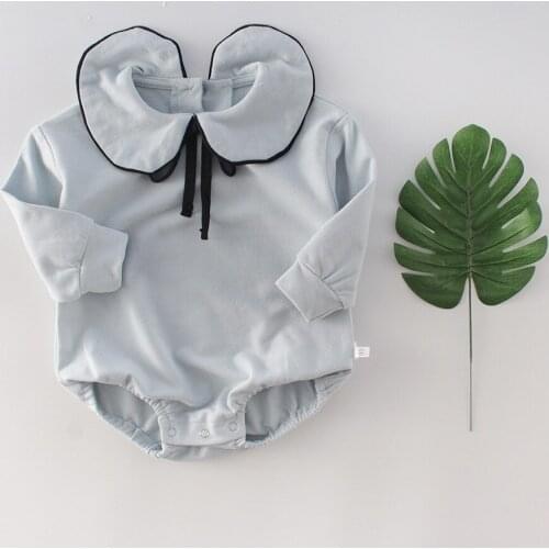 Soft breathable boys bodysuit Spring autumn cotton long sleeve infant kids jumpsuit for girls overalls children pajamas 0-24m