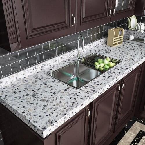 Granite Marble Wallpaper Kitchen Self-adhesive Furniture Renovation Films Floor Waterproof Decorative Stickers Modern Home Decor