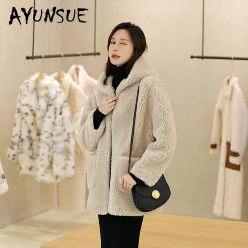 Autumn Winter Coat Women Clothes 2020 Sheep Shearing Real Fur Coat 100% Wool Jacket Women Korean Fashion Fur Tops 1953 YY2001