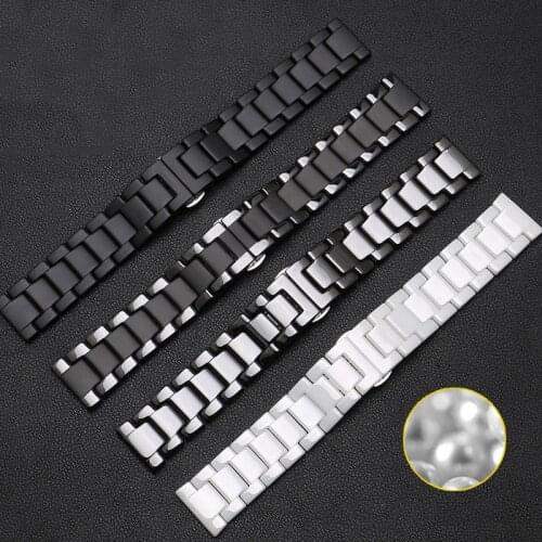 Suitable for new Huawei B6 sports smart bracelet strap butterfly buckle B3 B5 business personality fashion ceramic watch chain