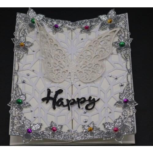 ZhuoAng Flower Frame Butterfly Cutting Dies For DIY Scrapbooking Decoretive Embossing Stencial DIY Decoative Card Die Cutter