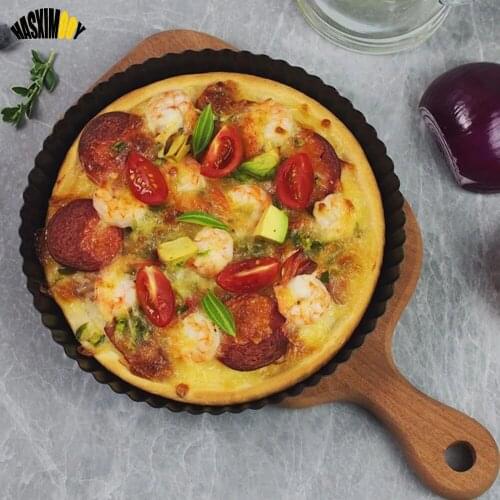 9 inch Pizza Baking Pan Nonstick Pizza Pan Carbon Steel Removable Bottom Pizza Oven Tray Perforated Bakeware Baking Cook Tool