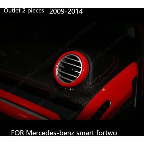Car Styling FOR Benz Smart Fortwo 2009-2014 Interior Modified Carbon Fiber Car Stickers, Patches Outlet 2 PIECE