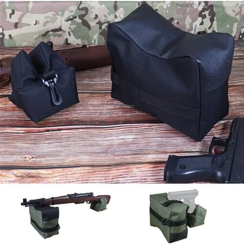 Outdoor Sniper Tactical Sandbag Support Bag Hunting Training Shooting Gun Front Rear Bags Airsoft Paintball Cs Combat Rifle Rest