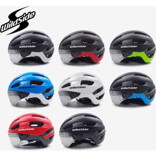 Wildside Cycling helmet Goggles Cycling Helmet Road Mountain Bicycle Helmet Helmet With Sun Visor Helmet Cycling Equipment
