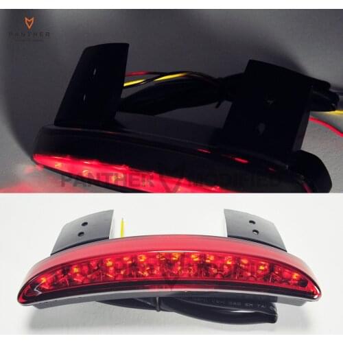 Bike Motorcycle Lights Rear Fender Edge Red LED Brake Tail light Motocycle For Harley Touring Sportster XL 883 1200 Cafe Racer