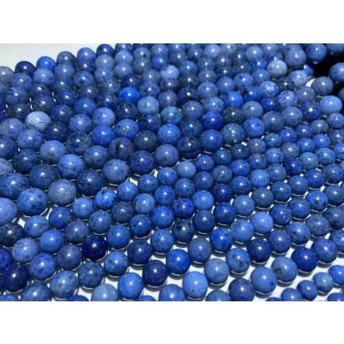 High Quality Natural Genuine Blue Dumortierite Round Loose Beads 6mm 8mm 10mm 12mm