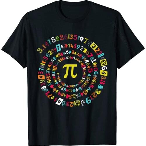 Funny Pi Day Shirt Spiral Pi Math Tee For Pi Day 3.14 T-Shirt Top T-Shirts Customized Cotton Tops Shirts Simple Style For Men