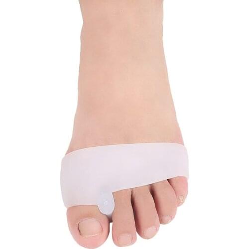 1 Pair Silicone Gel Foot Fingers Two Hole Toe Separator Thumb Valgus Protector Bunion Adjuster Hallux Valgus Guard Feet care