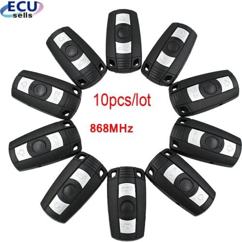10PCS X Smart Remote Key Fob 3 BUTTON ID46 Chip 868MHz For BMW 1 3 5 7 Series X1 X6 Z4 CAS3 CAS3+ System With ELECTRONICS
