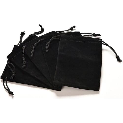 2pcsNice Beads Black Cotton Linen Gift Pouch Bags Decorative Bags Pouch/Jewelry&Gift&Phone Package