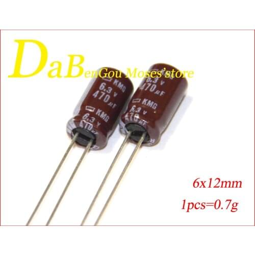 6.3v 470uf 100% Original New Capacitance Electrolytic Capacitor Radial 6x12mm +/- 20