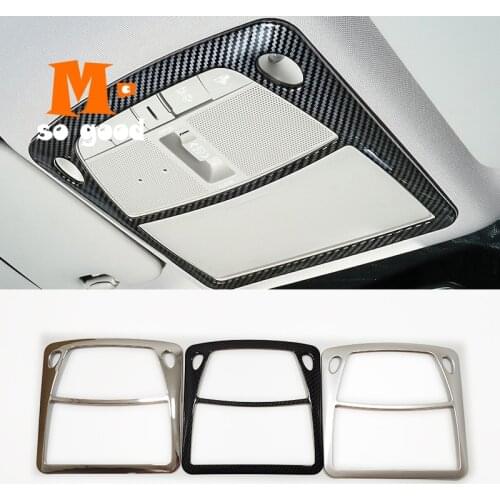 For Nissan x-trail t32 Rogue Murano Sentra Pathfinder Front Rear Reading Lampshade Light Cover Trim ABS Carbon/Chrome 2015-2018
