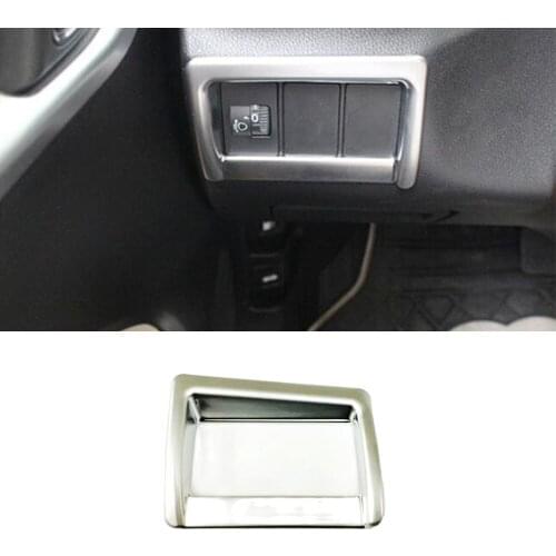 2014 2015 2016 Accessories Car Styling Car Headlamps Adjustment Switch Cover ABS Trim 1pcs Matte for Honda City Sedan