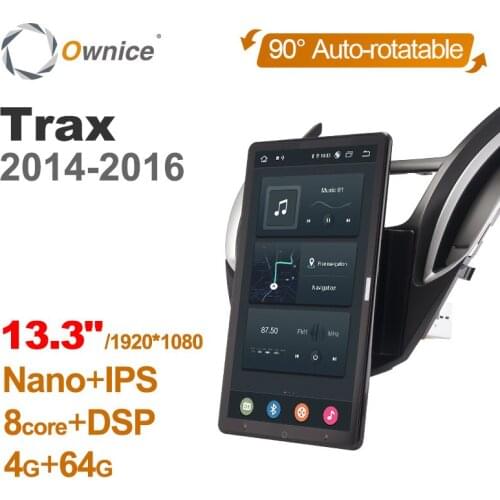 Android 10.0 Ownice Car Radio 1din for Chevrolet Trax 2014 - 2016 Car Auto Audio Video System Unit HDMI 13.3 Inch 1920*1080