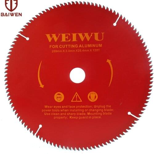 10" 250mm 60/80/120 Teeth TCT Circular Saw Blade cutting disc For chip board Wood Aluminum Cutting etc