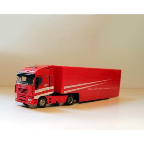 Truck Model Toy 37CM Diecast 1:43 Scale Heavy Alloy Container Truck Vehicle Car Model Simulation Metal Truck Trailer Toys