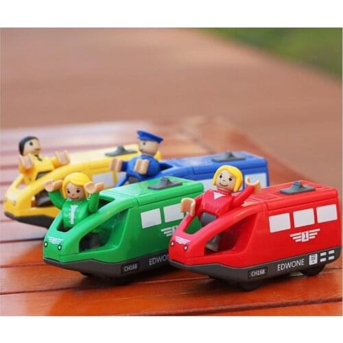 Kids Electric Train Toys 10.5*4CM Magnetic Wooden Slot Diecast Electronic Vehicle Toy Birthday Gifts For Children