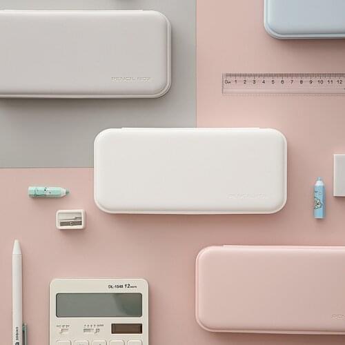 Solid Color Abrazine Simple Large Capacity Multifunction Pencil Cases For School Kits Kawaii Bag Pencilcase Bags