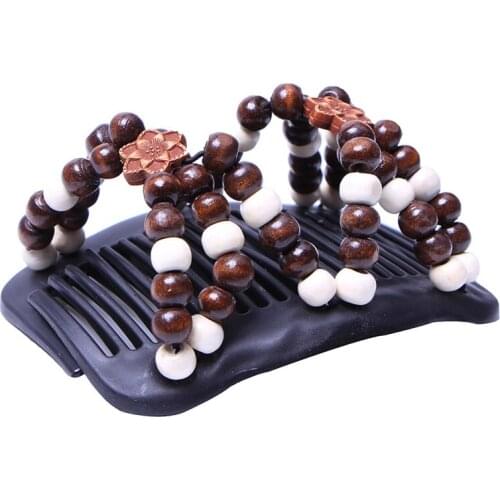 New Hot Sales Beaded Hair Magic Comb Clip Beads Elastic Hairpin Stretch Hair Comb Pin Ladies Hair Accessories