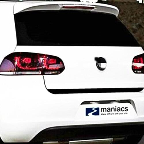 Aliauto Carbon fiber Vinyl Sticker Tail Trunk Car Stickers Shaped Version Accessories For Volkswagen Golf 6 GTI R20